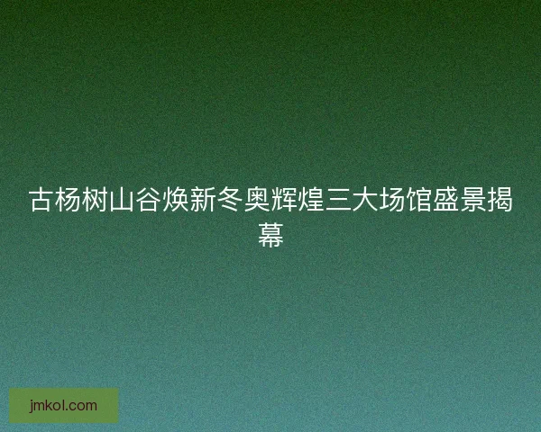 古杨树山谷焕新冬奥辉煌三大场馆盛景揭幕